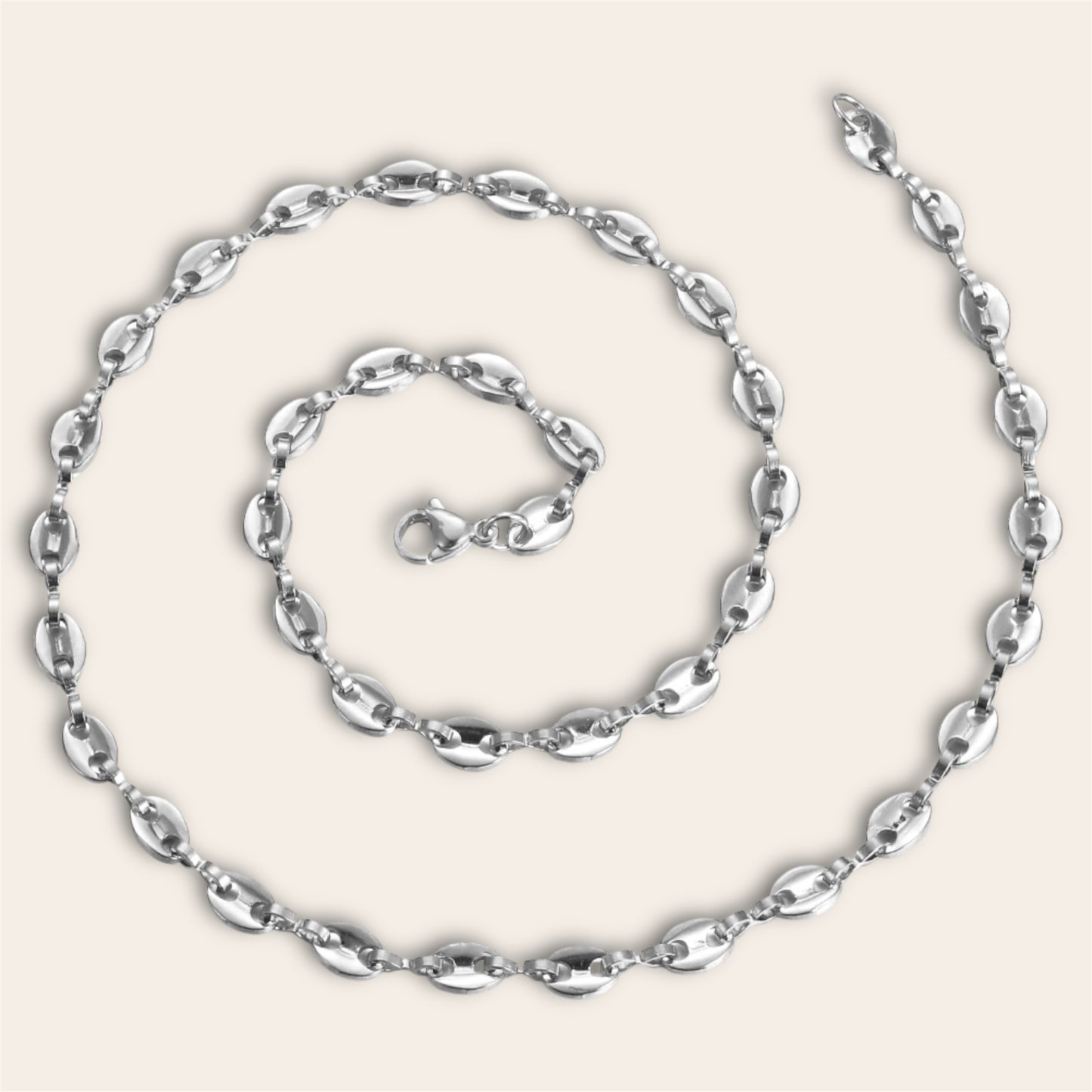 Coffee Bean Chain Necklace
