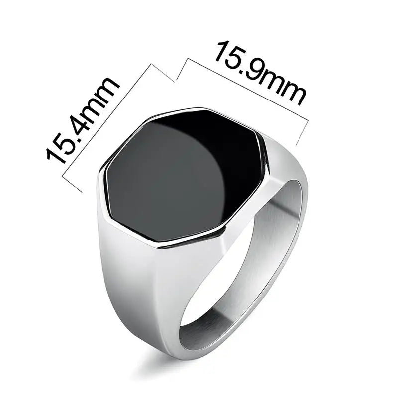 Octagon Signet Ring