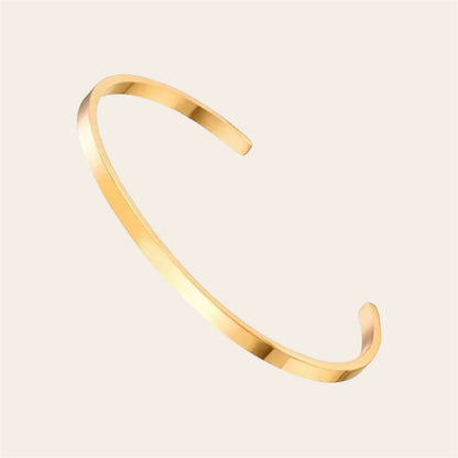 Flat Stainless Steel Bangle