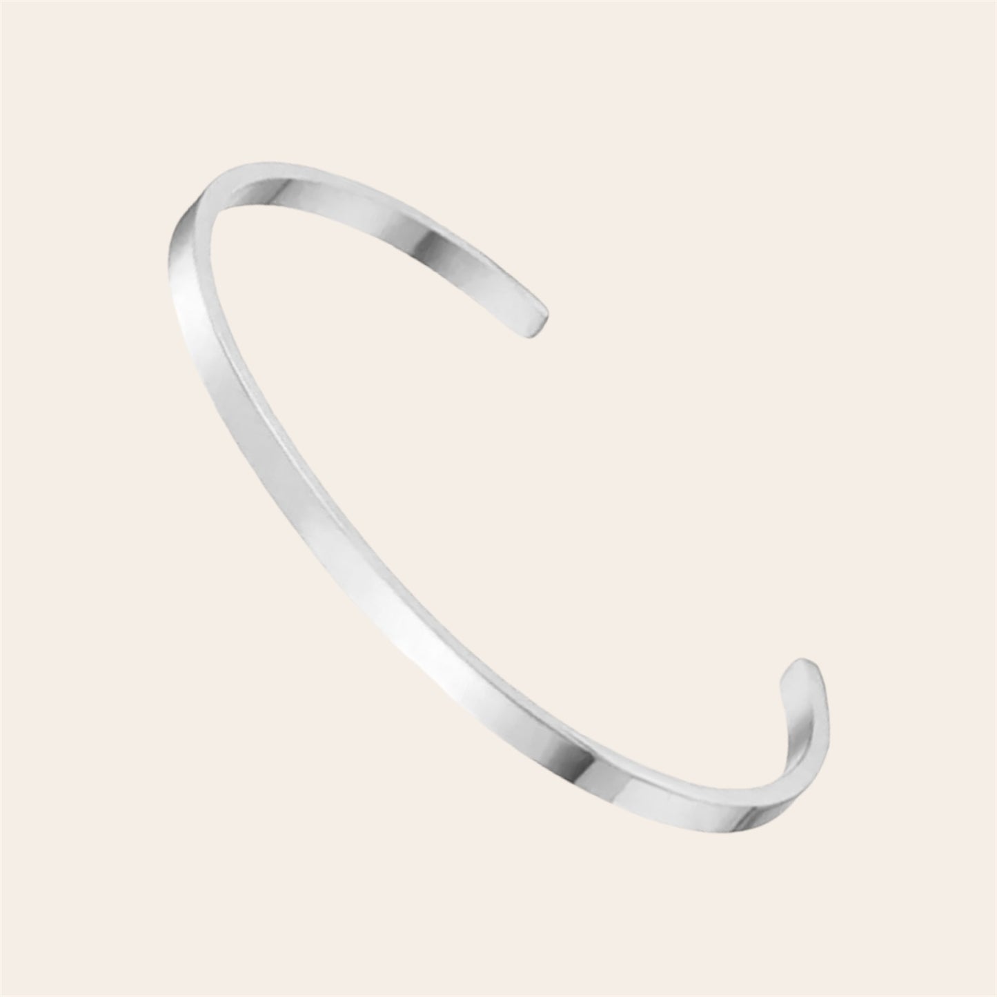 Flat Stainless Steel Bangle