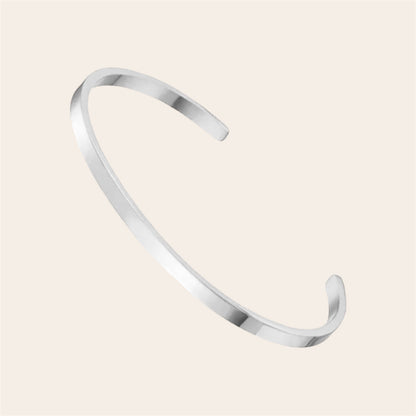 Flat Stainless Steel Bangle