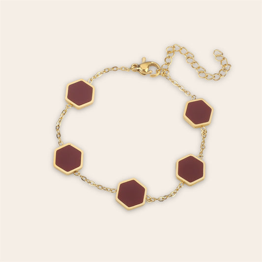 Hexagon Charm Bracelet