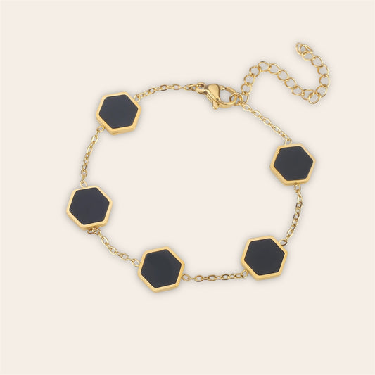 Hexagon Charm Bracelet