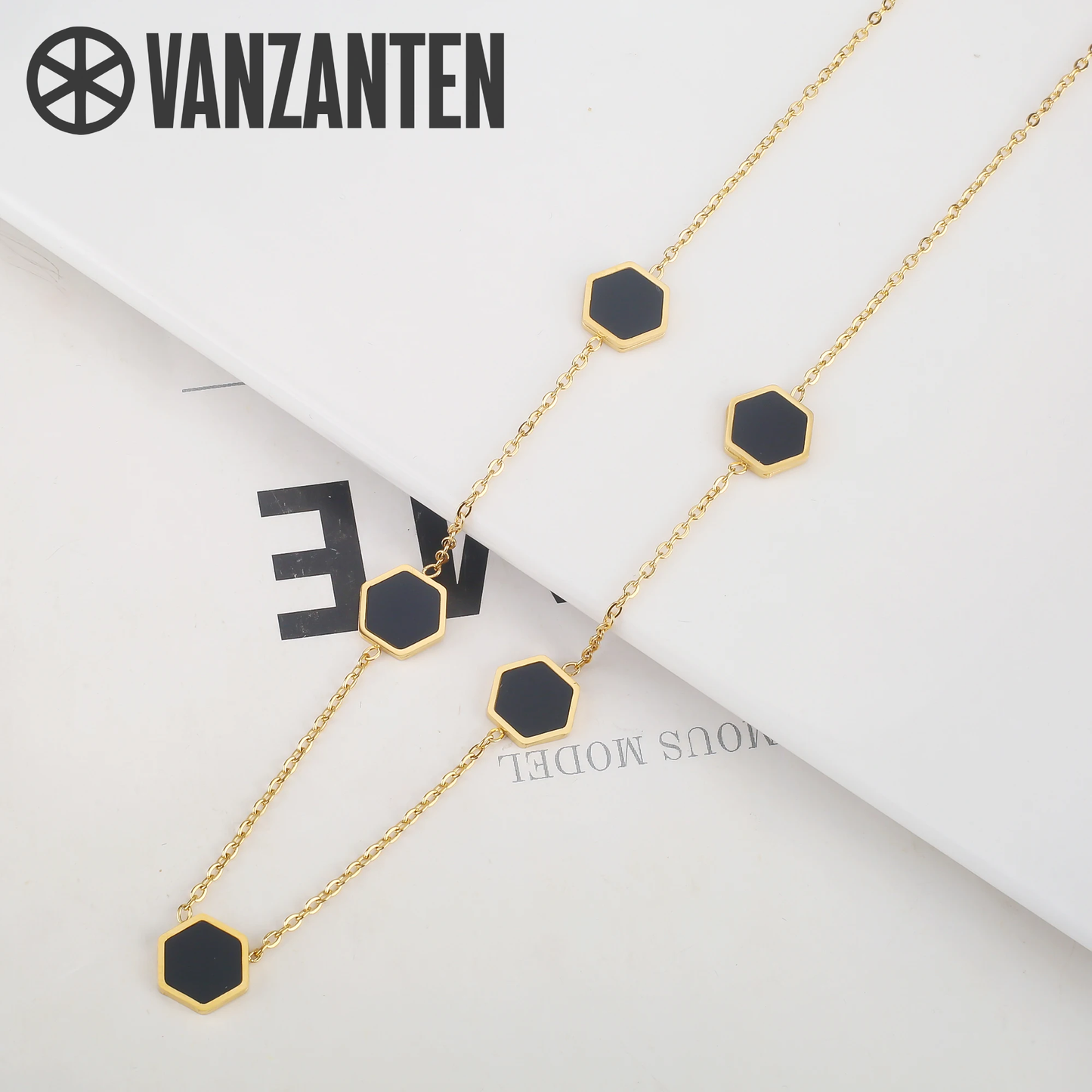 Hexagon Charm Necklace