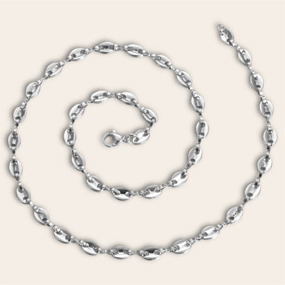 Coffee Bean Chain Necklace
