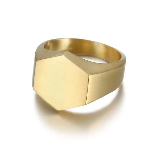Hexagon Signet Ring